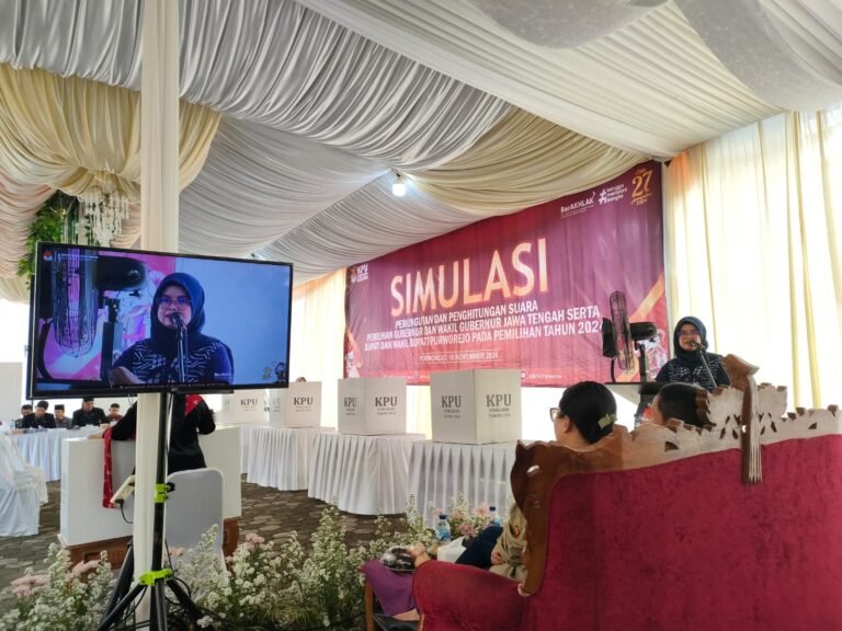KPU Kabupaten Purworejo Simulasi Tungsura di TPS Desa Blimbing