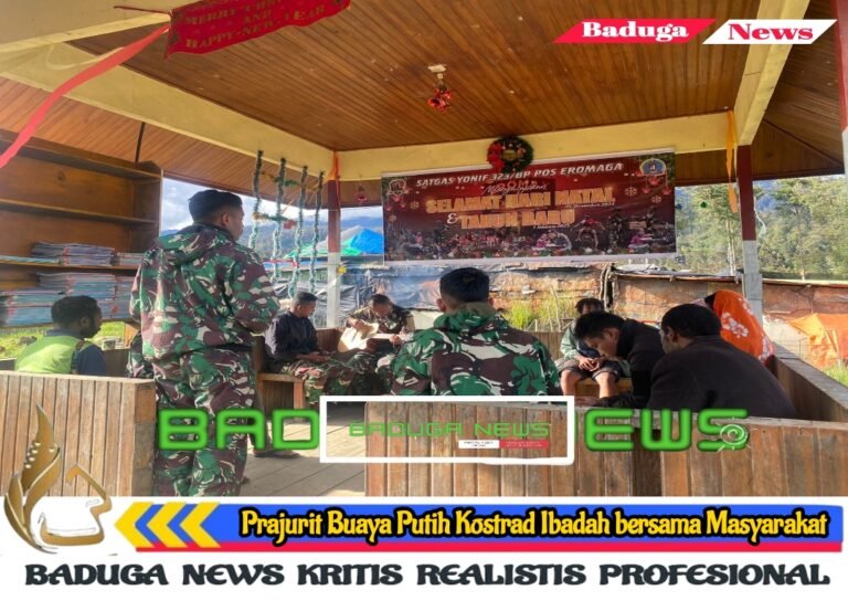 Prajurit Buaya Putih Kostrad Ibadah bersama Masyarakat