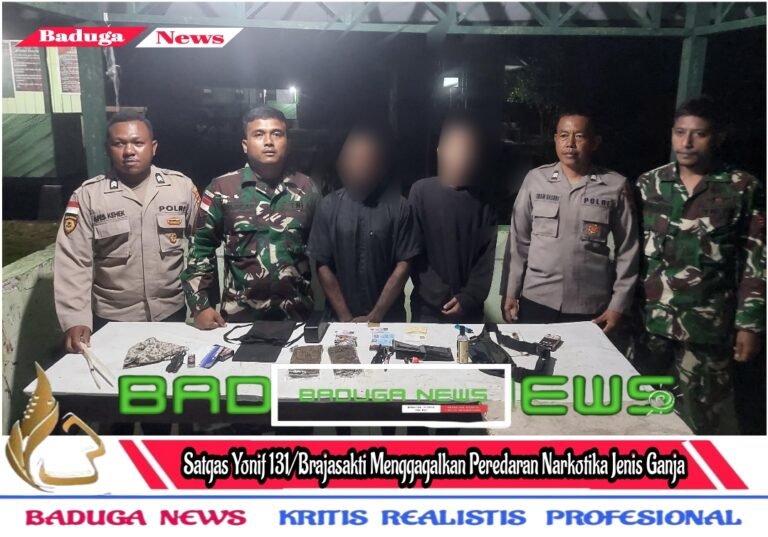 Satgas Yonif 131/Brajasakti Gagalkan Peredaran Narkotika Jenis Ganja di Perbatasan Papua
