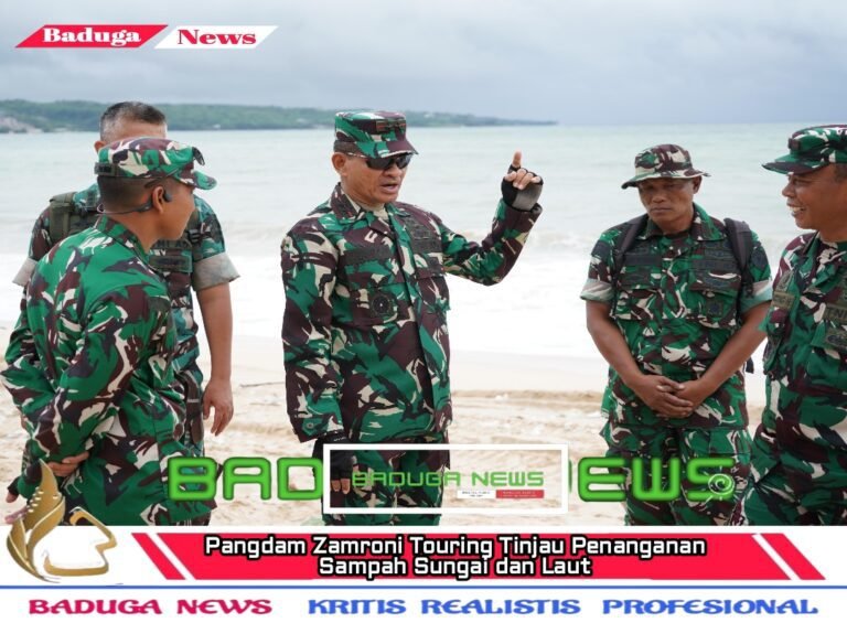 Pangdam Zamroni Touring Tinjau Penanganan Sampah Sungai dan Laut