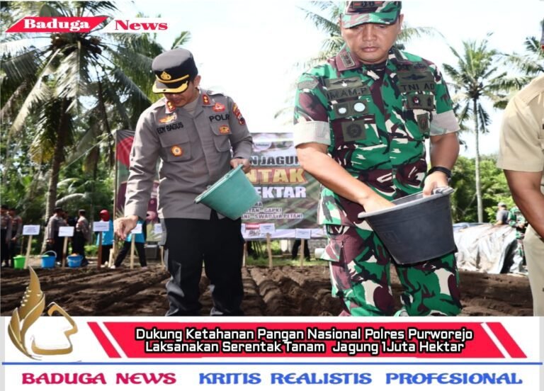 Dukung Program Ketahanan Pangan Nasional Polres Purworejo Laksanakan Penanaman Jagung Serentak 1 Juta Hektar