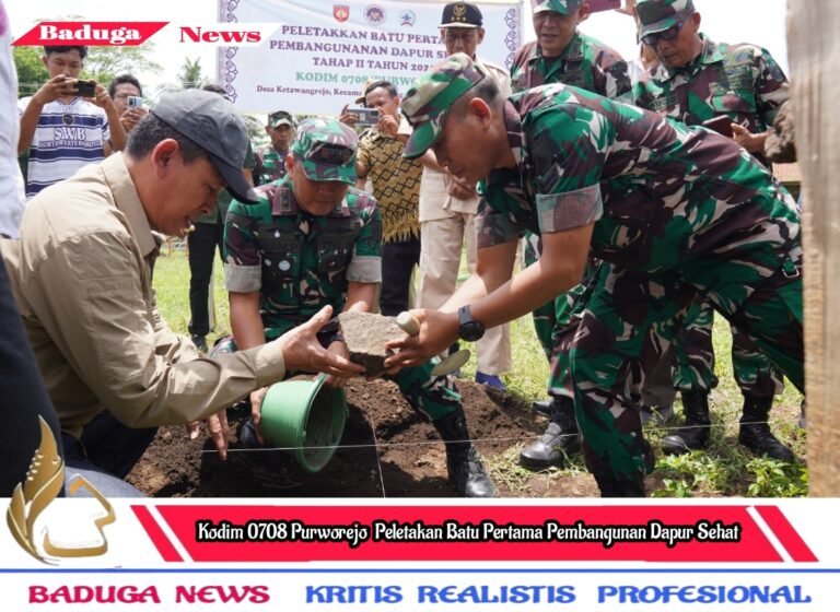 Kodim 0708 Purworejo Bersama BGN RI Laksanakan Peletakan Batu Pertama Pembangunan Dapur Sehat
