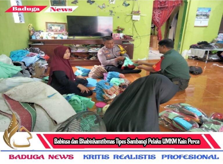 Babinsa dan Bhabinkamtibmas Tipes Sambangi Pelaku UMKM Kain Perca