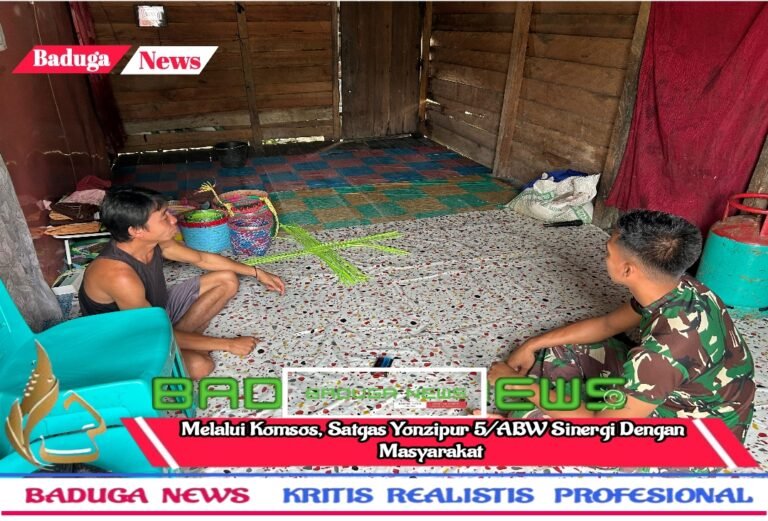 Melalui Komsos, Satgas Yonzipur 5/ABW Sinergi dengan Masyarakat