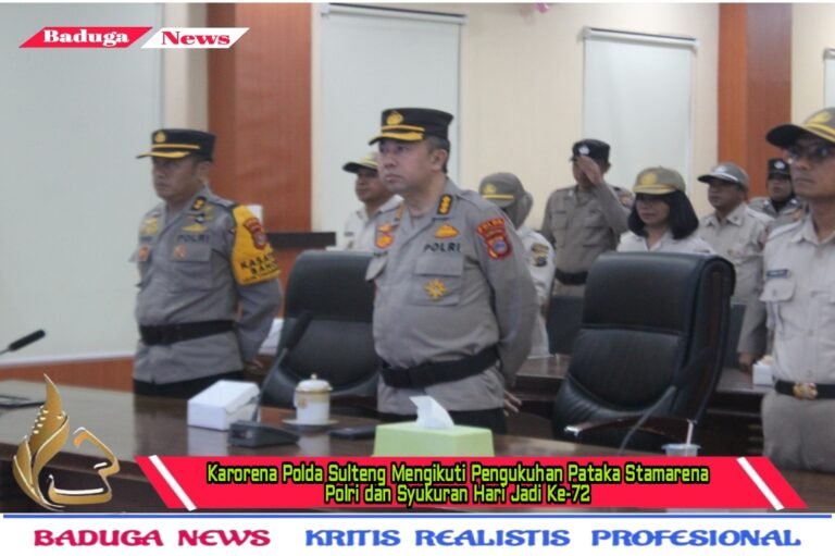Karorena Polda Sulteng Mengikuti Pengukuhan Pataka Stamarena Polri dan Syukuran Hari Jadi Ke-72