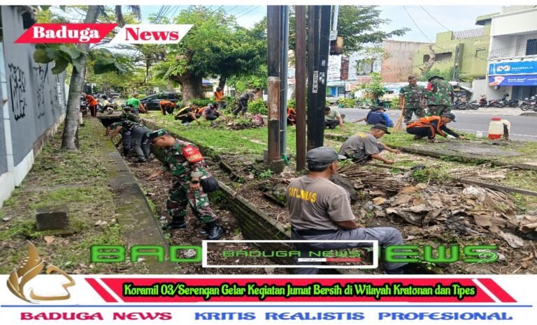 Koramil 03/Serengan Gelar Kegiatan Jumat Bersih di Wilayah Kratonan dan Tipes