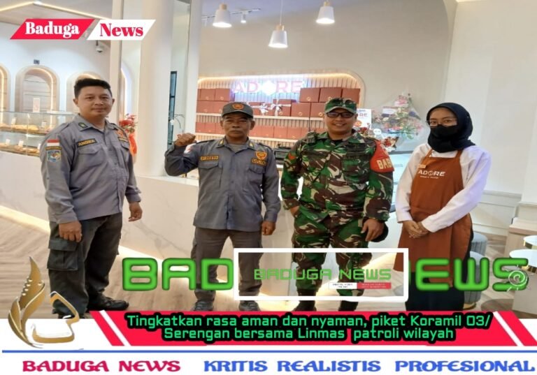 Tingkatkan Rasa Aman dan Nyaman, Koramil 03/Serengan Bersama Linmas Patroli Wilayah