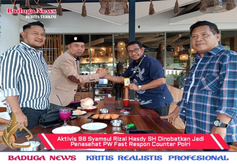 Aktivis 98 Syamsul Rizal Hasdy SH Dinobatkan Jadi Penasehat PW Fast Respon Counter Polri