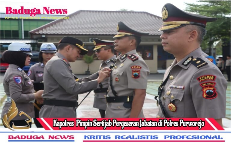 Kapolres Pimpin Sertijab Pergeseran Jabatan di Polres Purworejo