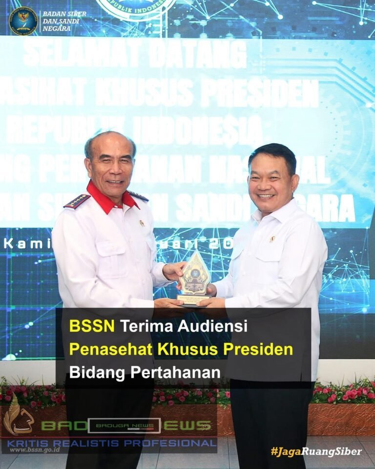 BSSN Terima Audensi Penasehat Khusus Presiden Bidang Pertahanan