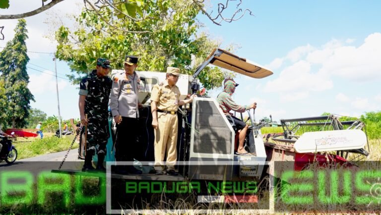 Dandim 0708/Purworejo Hadiri Panen Raya Serentak Padi Bersama Presiden Prabowo Secara Daring