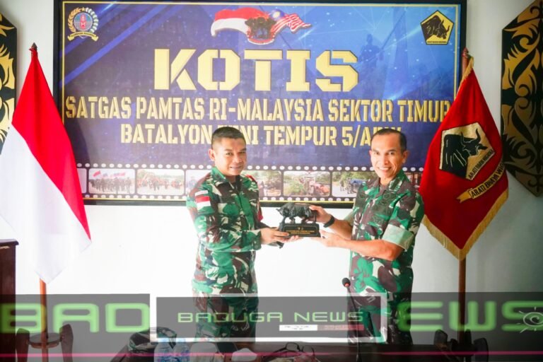 Kunjungan Kerja Tim Asnis Gar Binter Pusterad ke Kotis Satgas Pamtas RI–Malaysia Yonzipur 5/ABW di Nanga Badau
