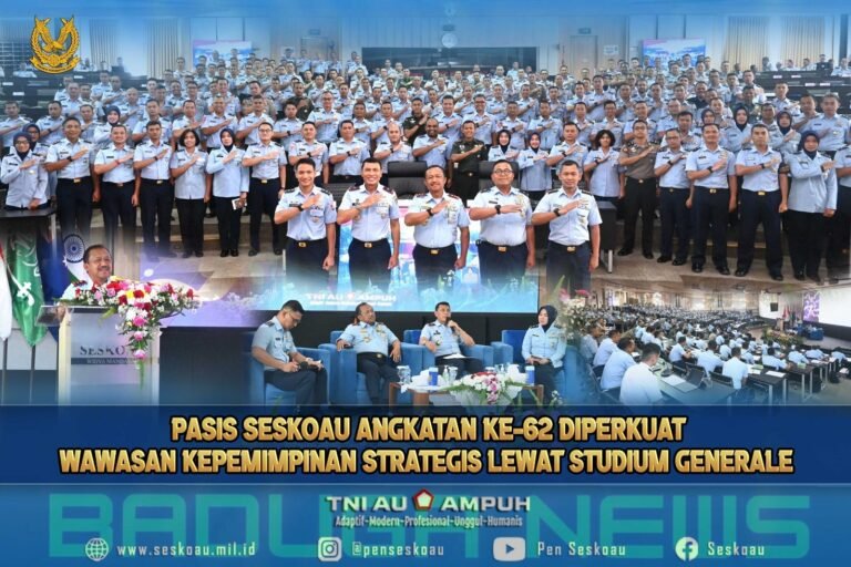 Pasis Seskoau Angkatan ke-62 Diperkuat Wawasan Kepemimpinan Strategis Lewat Studium Generale
