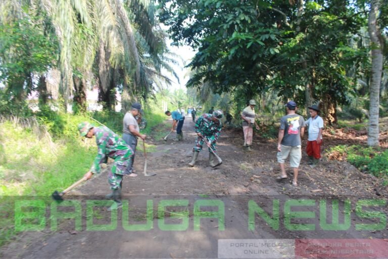 Satgas TMMD Ke 124 Kodim 0320 Dumai Pasang Target, Agar Akses Jalan Kelurahan Bukit Kayu Kapur Tepat Waktu