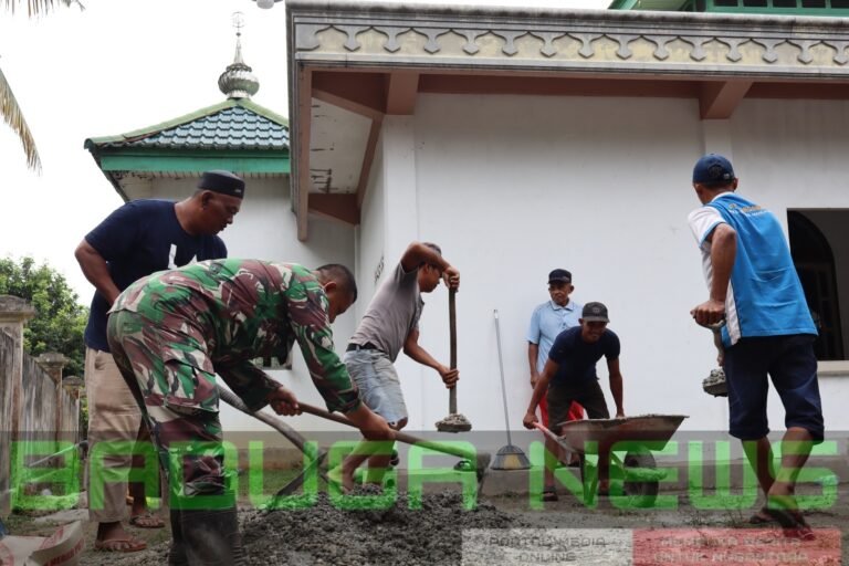 TMMD ke-124 Sinergikan TNI dan Masyarakat Wujudkan Sumur Bor dan Fasilitas Sanitasi Layak di Masjid Al-Amin
